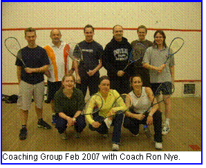 Text Box:
Coaching Group Feb 2007 with Coach Ron Nye.
